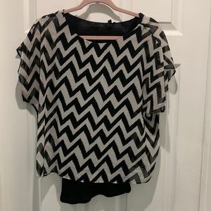 Express Chevron Blouse Size M